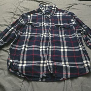 George Navy and Red Plaid Shirt